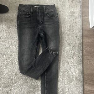 Free people black washed skinny jeans